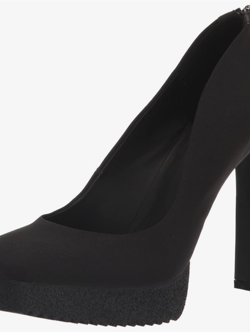 DKNY Black Platform Pump with Chunky Heel